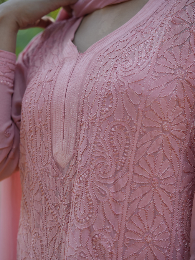 Hoor– Pure Viscose Chikankari Kurta Set