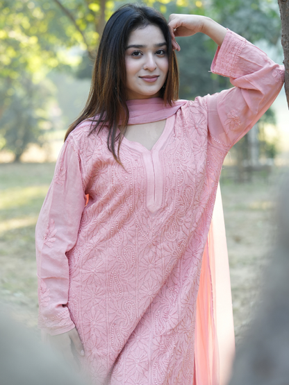 Hoor– Pure Viscose Chikankari Kurta Set