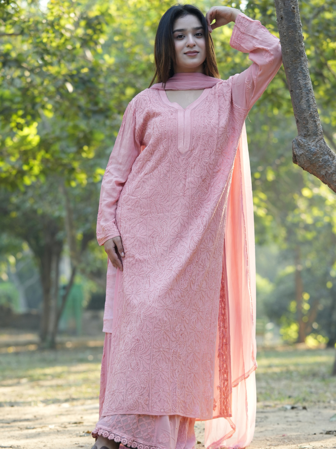 Hoor– Pure Viscose Chikankari Kurta Set
