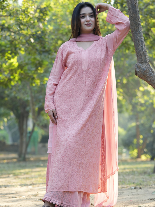 Hoor– Pure Viscose Chikankari Kurta Set