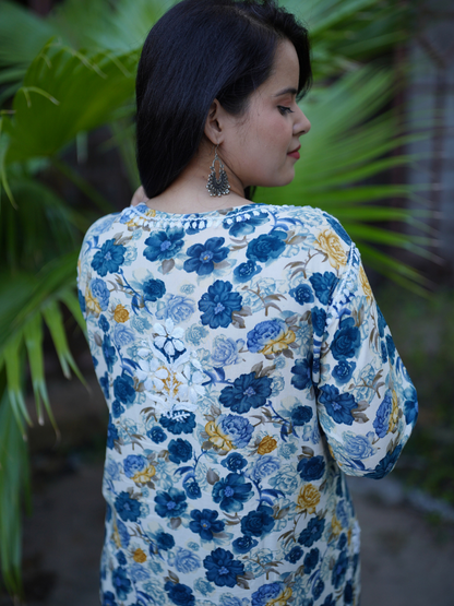 Noor- Butter Soft Rayon Printed Straight Kurta