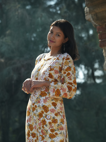 Noor- Butter-Soft Rayon Printed Straight Kurta