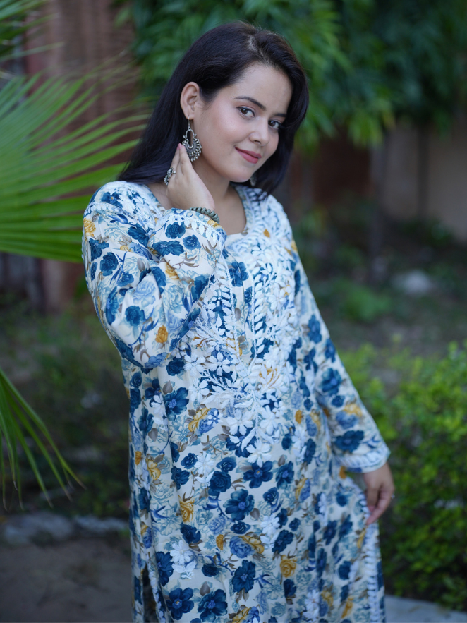 Noor- Butter Soft Rayon Printed Straight Kurta